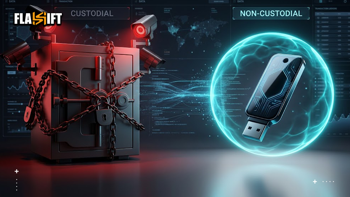 move crypto from a custodial to a non-custodial wallet