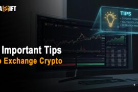 Digital illustration of a secure crypto exchange terminal protecting capital from slippage and high gas fees.