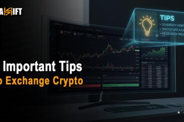 Digital illustration of a secure crypto exchange terminal protecting capital from slippage and high gas fees.
