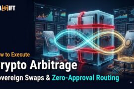 3D visualization of sovereign crypto arbitrage bypassing centralized exchange bottlenecks via smart routing