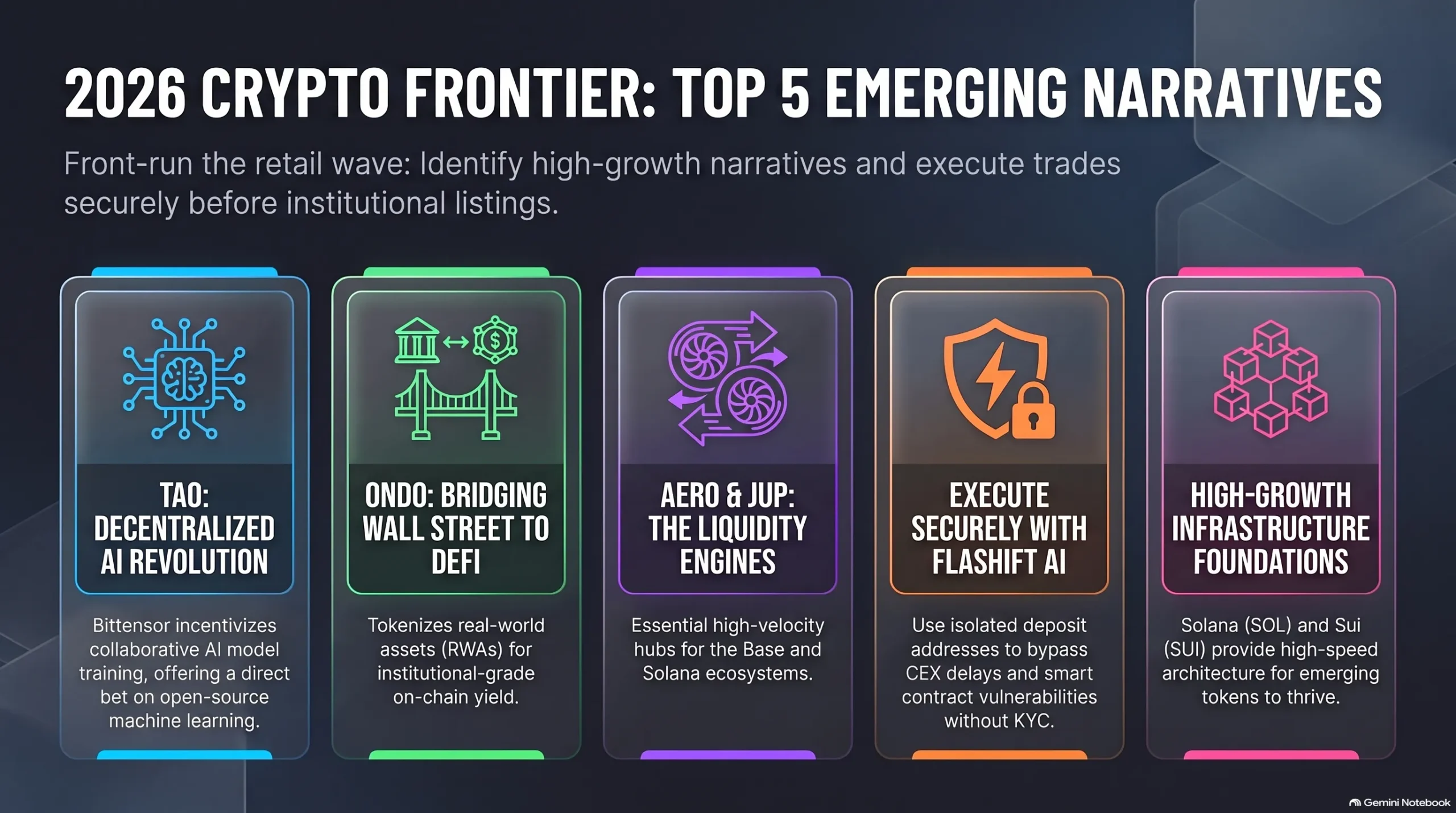 Infographic breakdown of the top 5 emerging cryptocurrencies to trade in 2026. Infographic breakdown of the top 5 emerging cryptocurrencies to trade in 2026.