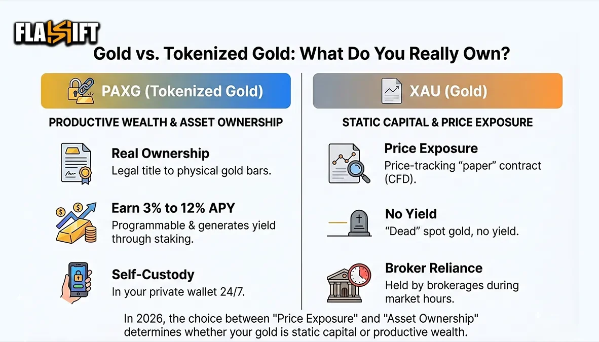 differences between XAU vs. PAXG