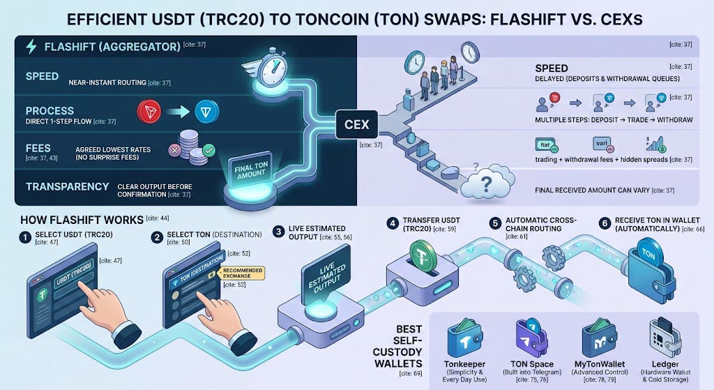 swap USDT to TON step by step infographic swap USDT to TON step by step infographic