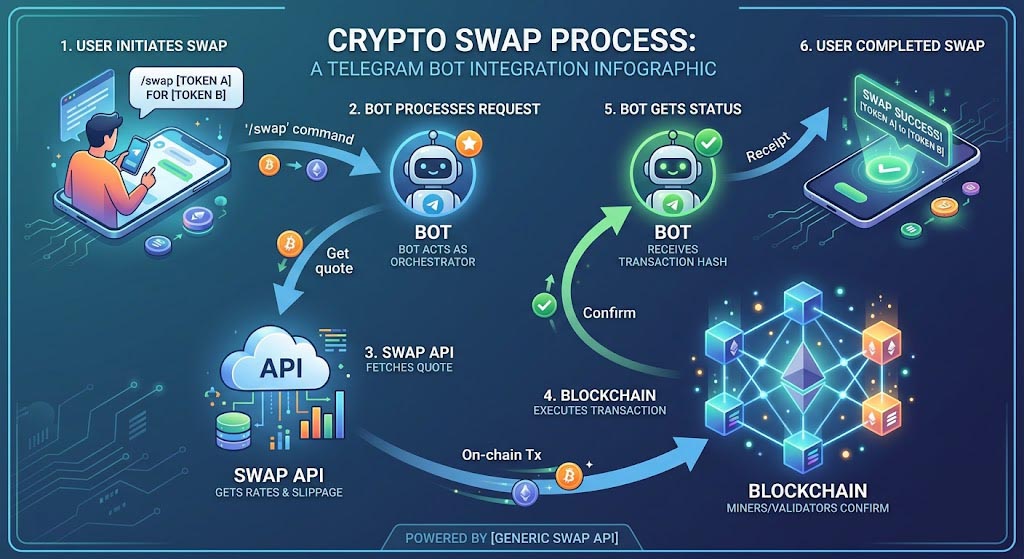 How to Integrate a Crypto Swap API into Your Telegram Bot (And Monetize It) How to Integrate a Crypto Swap API into Your Telegram Bot (And Monetize It)