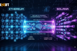 AI-routed cross-chain swap transferring Ethereum to native Solana seamlessly.