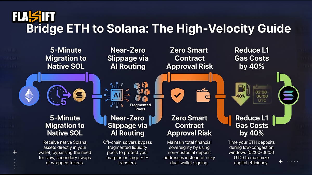 Comparison chart showing why AI-routed cross-chain swaps are faster and safer than legacy crypto bridges.