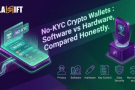 Comparison of hardware and software no-KYC crypto wallets connected to Flashift AI routing.