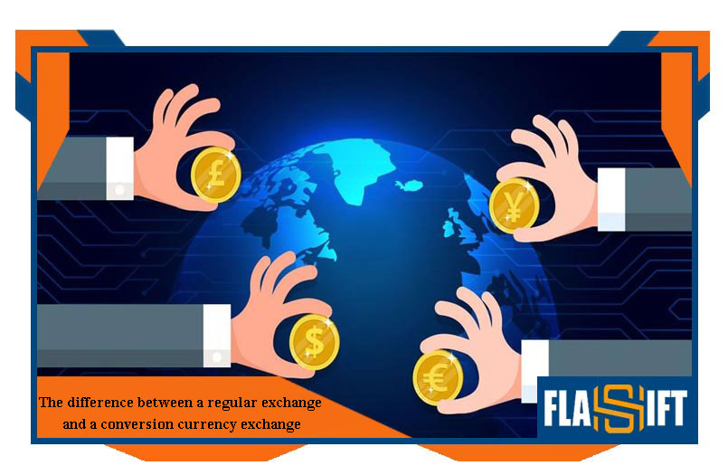 The difference between a regular exchange and a currency conversion exchange